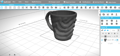 pinshape selfcad tinkercad ustensile ustensiles cuisine dessins tasses café L'impression 3d hubs 3d print model - Mito3D