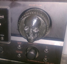replacment stereo skull knob volume 2in pinshape 3d-design 3d print model - Mito3D