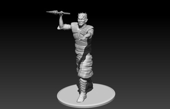 night king pole pose pinshape lich-king undead hbo game-of-thrones night-king 3d print model - Mito3D