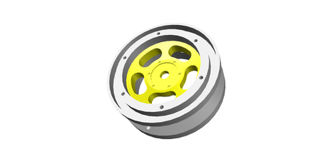 1 10 scale 19 beadlock wheel slotted design pinshape 19rim rc-crawer 3d print model - Mito3D