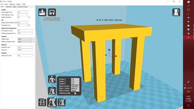 Tabelle tafel pinshape mesa 3d print model - Mito3D