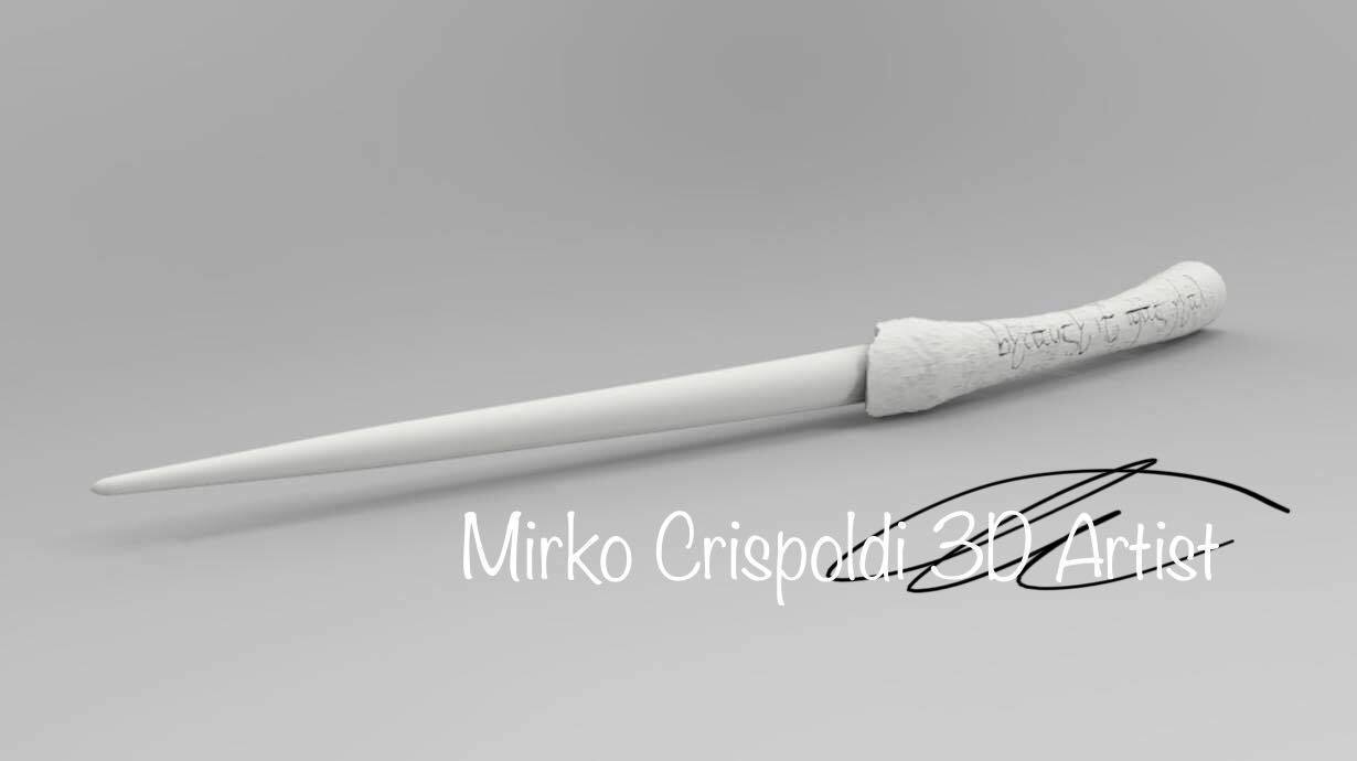 bellatrix baguette pinshape 3d imprimable modèle magic wand magique lestrange potter harry 3D print model - Mito3D