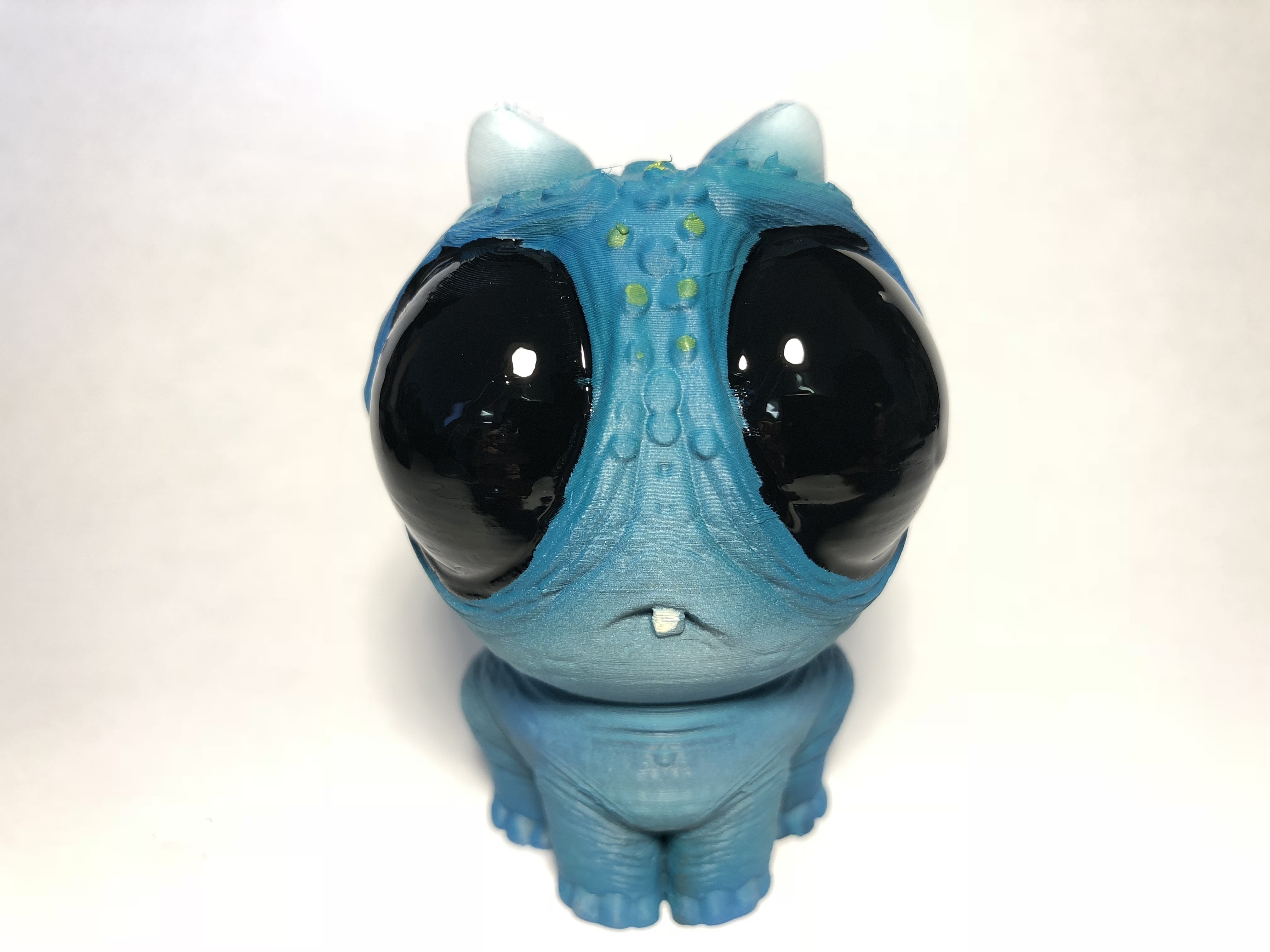 azul bebé dragón pinshape ojos lindo monstruo fantasía monstruos criatura 3D print model - Mito3D