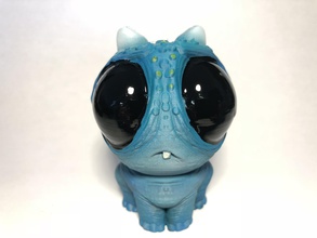 bambino blu dragon pinshape grandi occhi carino mostro baby drago fantasia i mostri creatura 3d print model - Mito3D