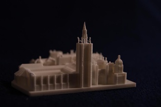 cattedrale toledo pinshape disegno 3d 3d print model - Mito3D