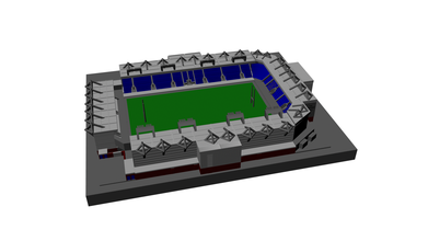 warrington wolves halliwell jones stadium pinshape lupi superleague architettura arena inghilterra stadio rugby 3d print model - Mito3D