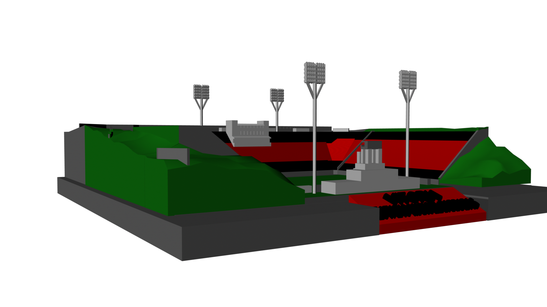 vitoria - estadio manoel barradas pinshape architecture arena brazil stadium football soccer 3D print model - Mito3D