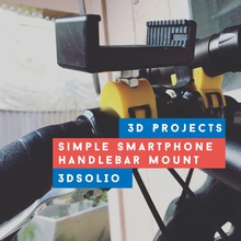 simple smartphone support guidon pinshape vélo montagne montage cyclisme vélos 3d print model - Mito3D
