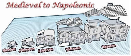 house 1 - wargame medieval napoleonic pinshape tabletop game diorama scenery warhammer wargames 3d print model - Mito3D