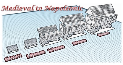 Haus 6 wargame mittelalterlichen napoleonischen pinshape diorama Landschaft mittelalterliche wargames warhammer 3d print model - Mito3D