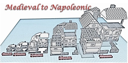 büyük ev wargame Ortaçağ Napolyon pinshape diorama manzara warhammer wargames 3d print model - Mito3D