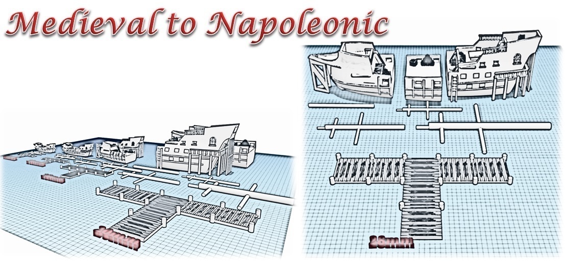 navire wargame médiéval napoléoniennes pinshape médiévale diorama paysages jeux guerre naval warhammer bateau 3D print model - Mito3D