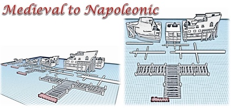 gemi wargame Ortaçağ Napolyon pinshape diorama manzara wargames deniz warhammer navire tekne 3d print model - Mito3D