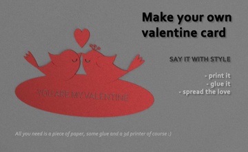 valentines day custom card pinshape valentinday gifts valentinesday valentine valentines-day 3d print model - Mito3D