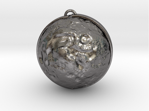 lune pendentif pinshape bijoux design concours d'argent planète mode joyau 3d print model - Mito3D