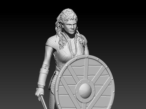 lagertha pinshape guerrero amazon vikingos 3d print model - Mito3D