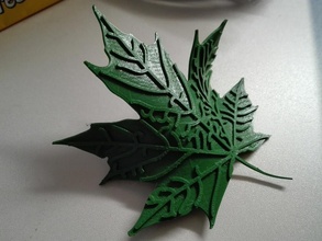 maple leaf pinshape 3d tasarım 3d print model - Mito3D