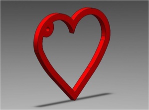 kalp basit pinshape hediye aşk tılsımı valentine kolye 3d tasarım 3d print model - Mito3D