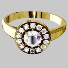 bague diamant p3021 pinshape zlatnictvi aa l'anneau 3d print model - Mito3D