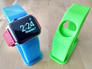 apple watch soporte carga adapta 38 42mm 4 altura pinshape 38mm abs pla reloj pie cargador 3d print model - Mito3D