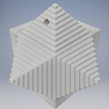 piramide cubo portachiavi pinshape keychain 3d print model - Mito3D