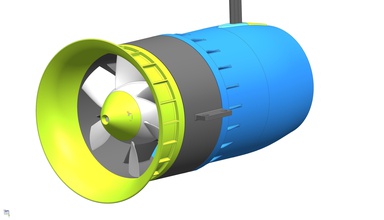 90mm fed elétrico ventilador ducted fdm impressão pinshape jet fã fan 3d print model - Mito3D