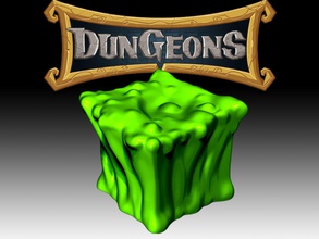 rocket pig games gelatinous cubes pinshape gaming tabletop d&d dnd dungeons-and-dragons rocket-pig-games rpg cube creature monster 3d print model - Mito3D