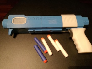 nerf batería ametralladoras compatible pinshape juego diseño concurso arma fuego pistola máquina juguete nerfgun 3d print model - Mito3D