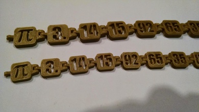 pi bracelet pinshape bijoux design concours bracelets d'enseignement l'éducation mathématiques 3d print model - Mito3D