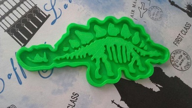 stegosaurio coupeur biscuit pinshape cookiecutter cutter témoins dinosaures dinosaure stégosaure 3d print model - Mito3D