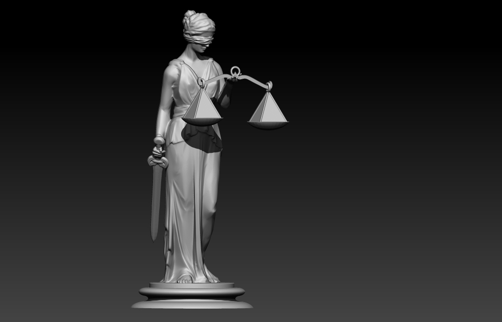 lady justice themis pinshape statue statuette law lawyer symbol-justice justice lady-justice themis 3D print model - Mito3D