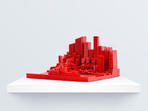 skyline 2 pinshape ciudad ville ligne d'horizon 3d print model - Mito3D