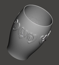vaso personalizado pinshape verre 3d print model - Mito3D