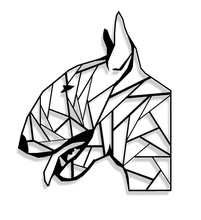 bull terrier Profil pinshape Mail geschützt 3d print model - Mito3D