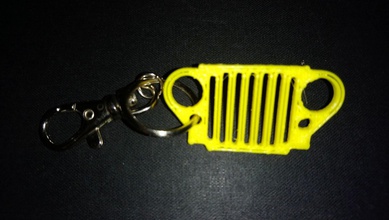 jeepgrill pinshape grill keychaines jeep 3d print model - Mito3D