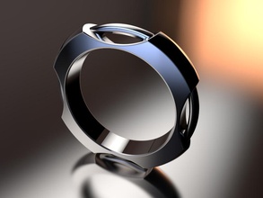 anneau concentrique pinshape bijoux design concours 3d print model - Mito3D