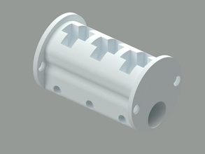spool holder bar adapter smooth rotation pinshape 3d-design 3d print model - Mito3D