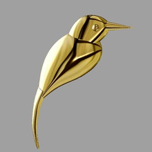 bird pinshape elle-jewelry-design-contest zlatnictvi-aa trailer earrings 3d print model - Mito3D