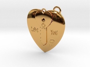 heart key pendant pinshape elle-jewelry-design-contest day valentines love jewel 3d print model - Mito3D