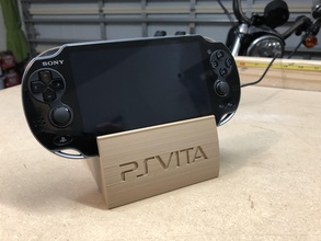 ps vita charging dock stand recessed logo pinshape playstation-vita playstation4 video-games ps-vita 3d print model - Mito3D