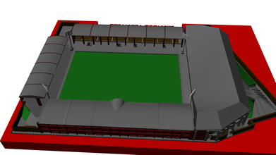 liverpool - anfield 1957 pinshape arena england floodlights architecture stadium football soccer 3d print model - Mito3D