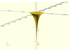 pseudohemisphere pseudosfera pinshape vortex 3d print model - Mito3D