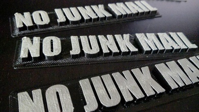 junk mail sign pinshape 3d-design 3d print model - Mito3D