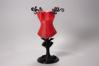 vintage jewelry stand pinshape ring patterns light led lamp hanger corset 3d print model - Mito3D