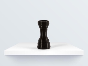 torre pinshape ajedrez pieza 3d print model - Mito3D
