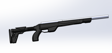 lc vsr10 Lager pinshape Gewehr bolt sniper stock bar10 bar vsr fusil airsoft 3d print model - Mito3D