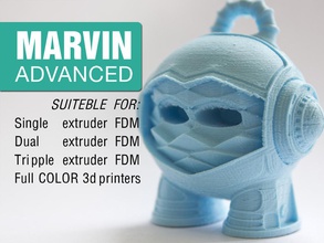 marvin avançada pinshape trialstrusion fullcolorplastic dualstrusion detalhadas cor avançado 3d hubs 3d print model - Mito3D