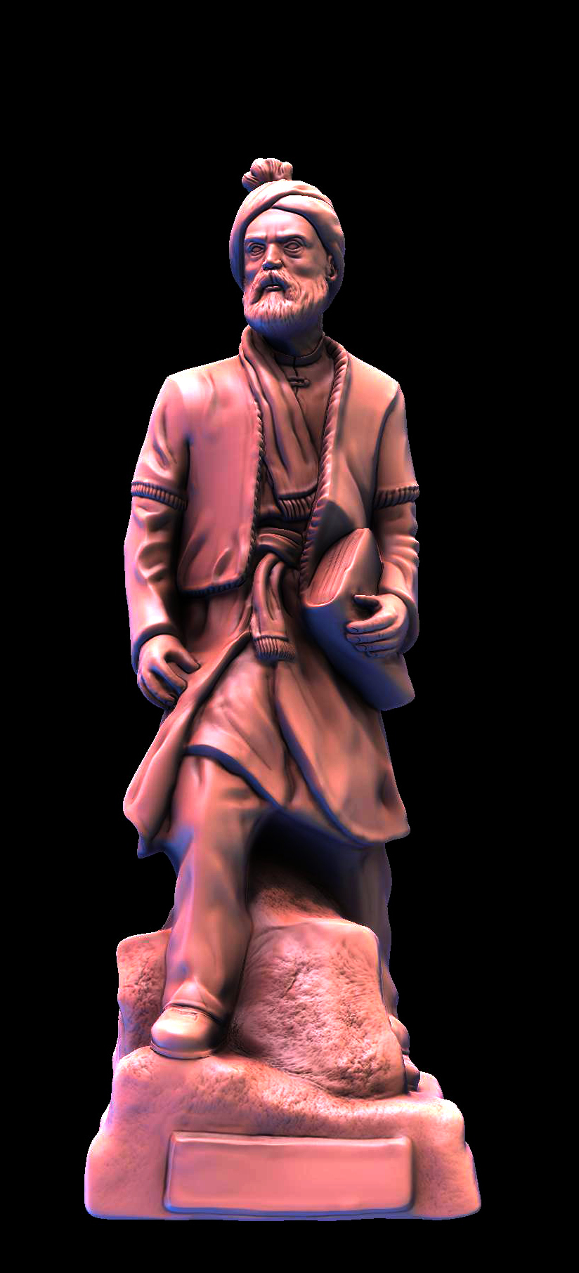 firdovsi poeta persa pinshape estatua 3D print model - Mito3D