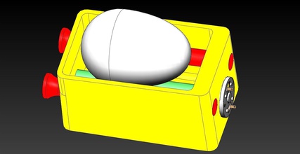 eggdeco máquina 1 pinshape decoración huevo motor servo minifloppybot billybot teatro robot robotoons r2pv1com wperko solidworksmagi 3d print model - Mito3D