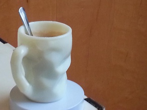 aplastado taza café pinshape punch mañana espresso energía copa 3d print model - Mito3D
